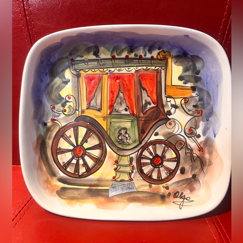 VTG Italian Hand Painted Wall Plate